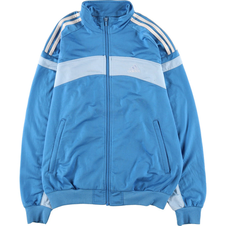 00'S Adidas Back Logo Jersey Track Jacket Men's XL polyester Blue type light blue Vintage Second Hand