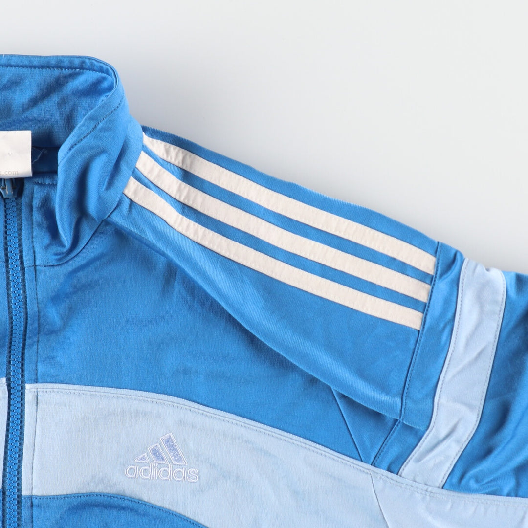 00'S Adidas Back Logo Jersey Track Jacket Men's XL polyester Blue type light blue Vintage Second Hand