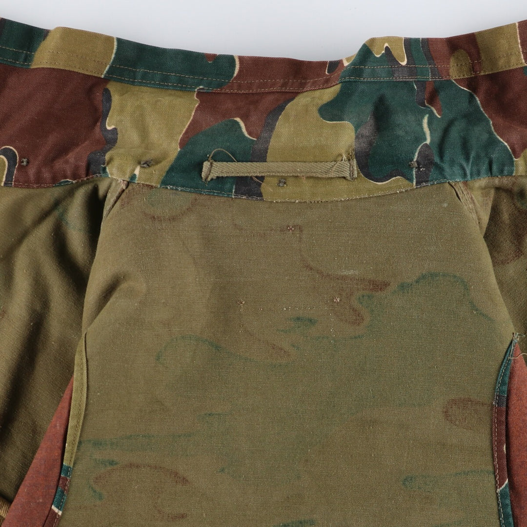 ~60'S Belgian Army Camouflage Pattern Jigsaw Camo Paratrooper Military Jacket Men's XL /eaa488039