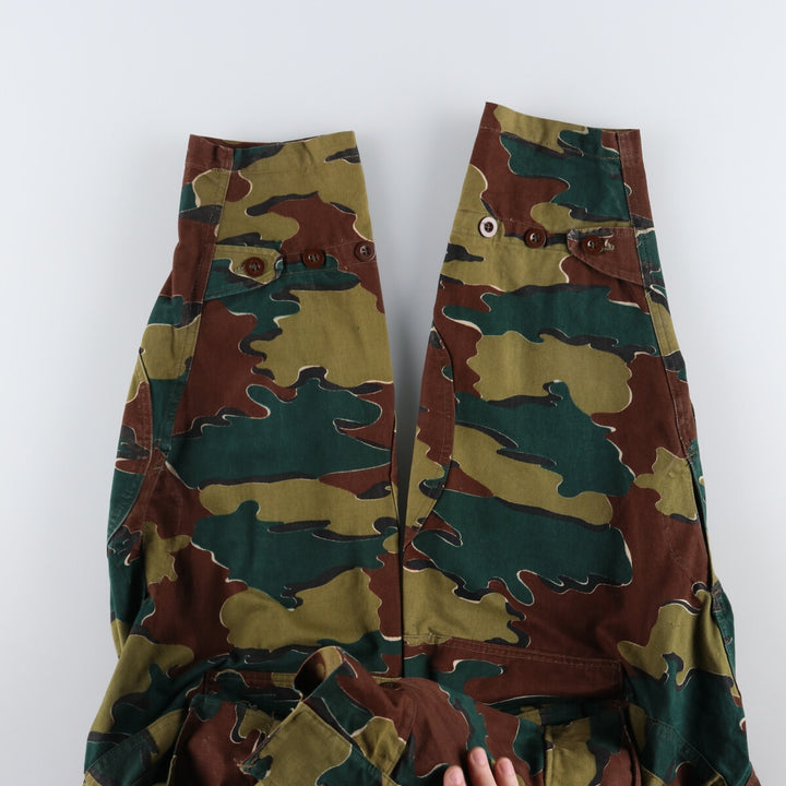 ~60'S Belgian Army Camouflage Pattern Jigsaw Camo Paratrooper Military Jacket Men's XL /eaa488039