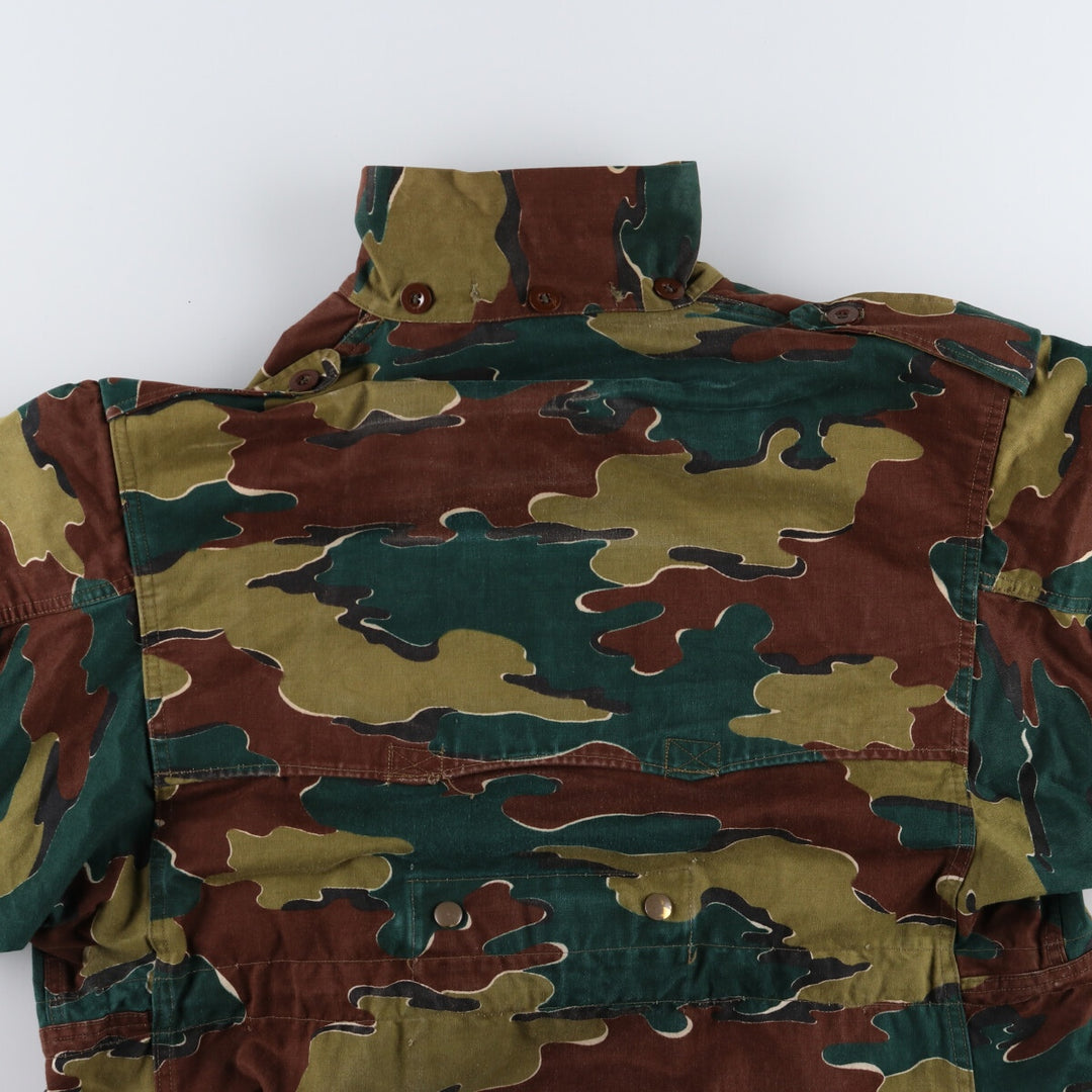 ~60'S Belgian Army Camouflage Pattern Jigsaw Camo Paratrooper Military Jacket Men's XL /eaa488039