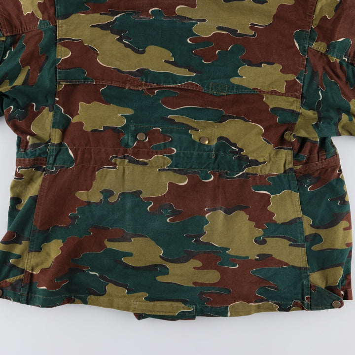 ~60'S Belgian Army Camouflage Pattern Jigsaw Camo Paratrooper Military Jacket Men's XL /eaa488039