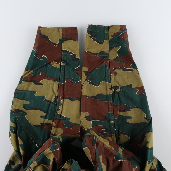 ~60'S Belgian Army Camouflage Pattern Jigsaw Camo Paratrooper Military Jacket Men's XL /eaa488039