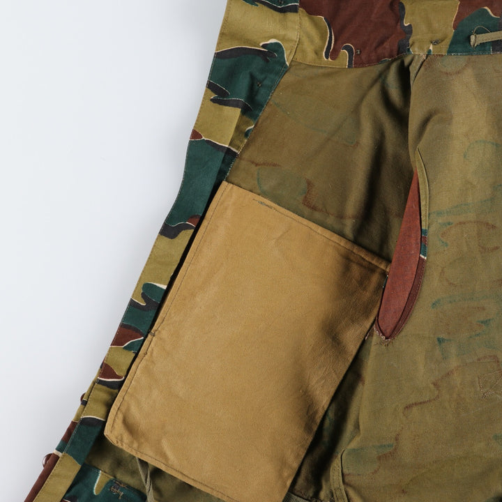 ~60'S Belgian Army Camouflage Pattern Jigsaw Camo Paratrooper Military Jacket Men's XL /eaa488039