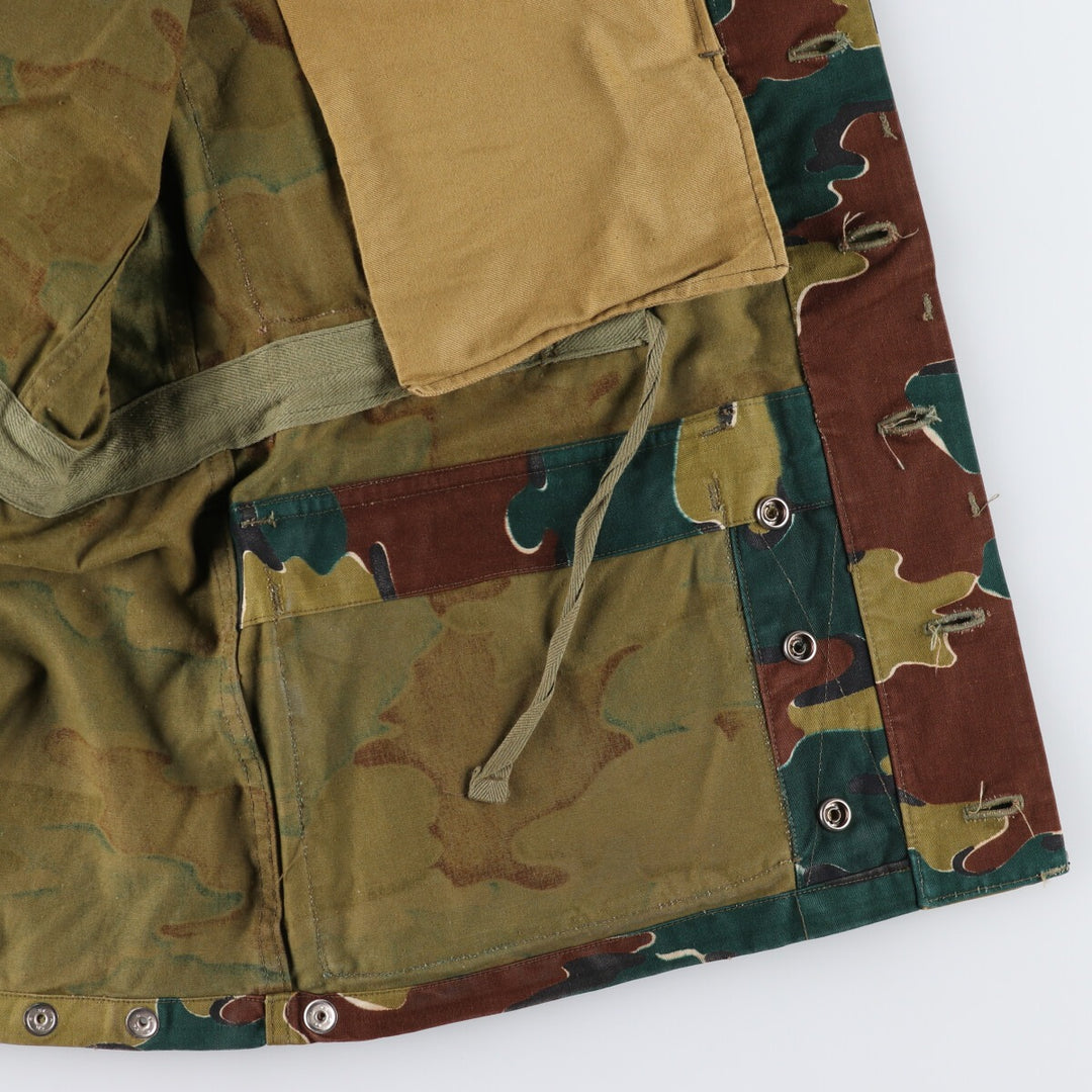 ~60'S Belgian Army Camouflage Pattern Jigsaw Camo Paratrooper Military Jacket Men's XL /eaa488039