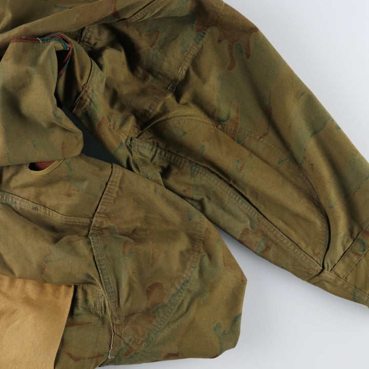 ~60'S Belgian Army Camouflage Pattern Jigsaw Camo Paratrooper Military Jacket Men's XL /eaa488039