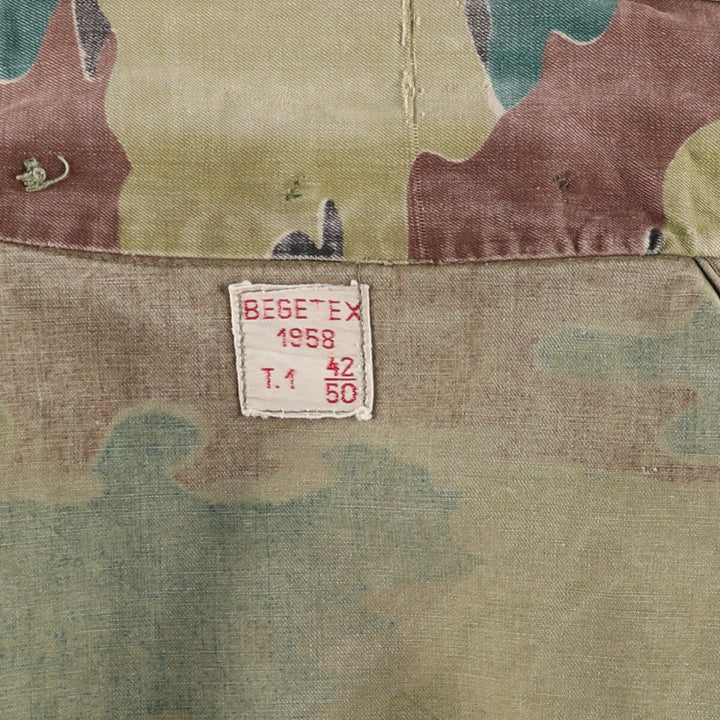 Genuine Belgian military item from the 1950s, BEGETEX camouflage pattern jigsaw camo paratrooper military jacket, 42/50, equivalent to men's L /eaa488040