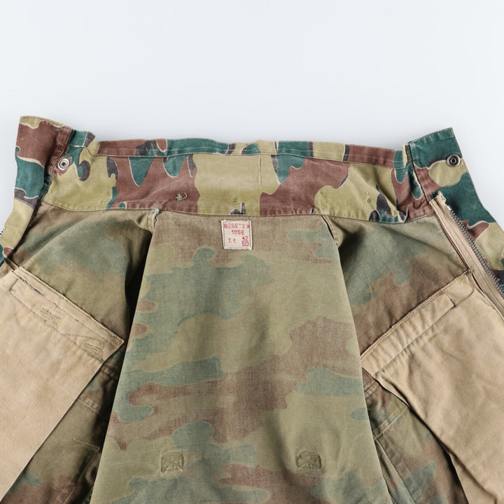 Genuine Belgian military item from the 1950s, BEGETEX camouflage pattern jigsaw camo paratrooper military jacket, 42/50, equivalent to men's L /eaa488040