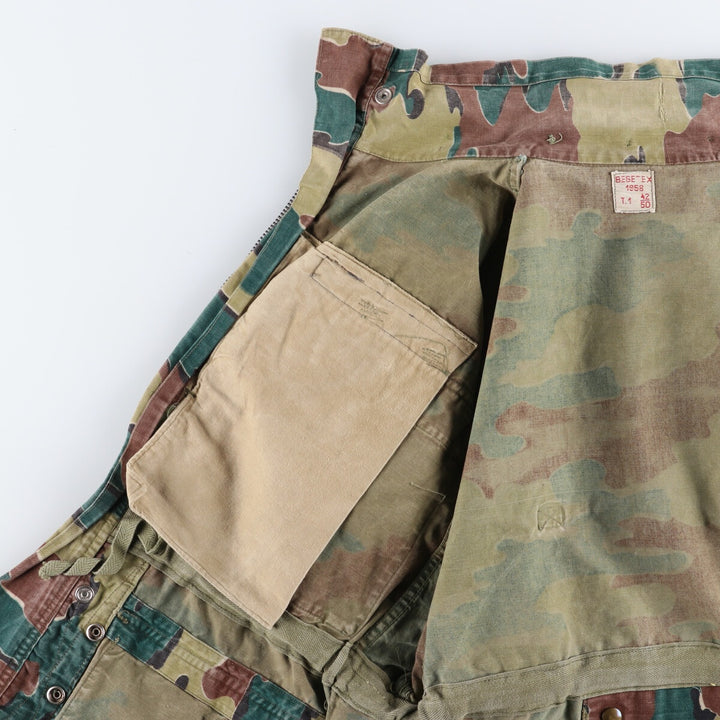 Genuine Belgian military item from the 1950s, BEGETEX camouflage pattern jigsaw camo paratrooper military jacket, 42/50, equivalent to men's L /eaa488040
