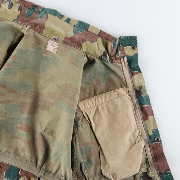 Genuine Belgian military item from the 1950s, BEGETEX camouflage pattern jigsaw camo paratrooper military jacket, 42/50, equivalent to men's L /eaa488040