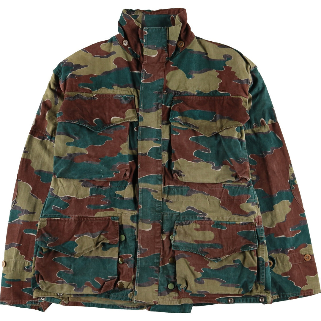 Genuine Belgian Army 50's Camouflage Pattern Jigsaw Camo Paratrooper Military Jacket Men's XL /eaa488041