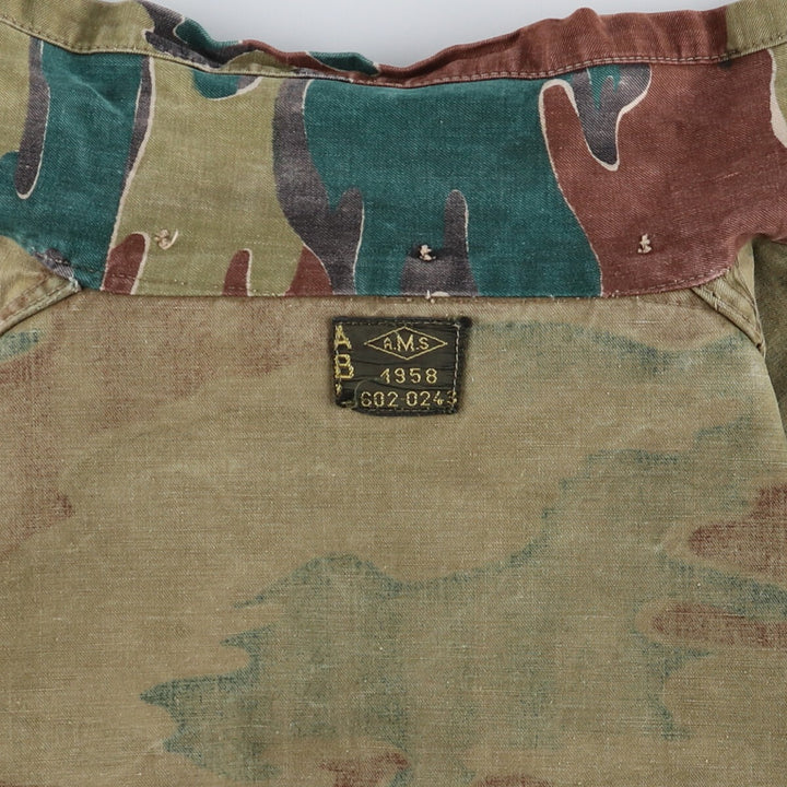 Genuine Belgian Army 50's Camouflage Pattern Jigsaw Camo Paratrooper Military Jacket Men's XL /eaa488041