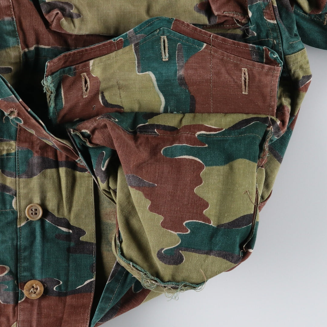 Genuine Belgian Army 50's Camouflage Pattern Jigsaw Camo Paratrooper Military Jacket Men's XL /eaa488041