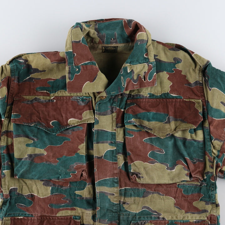 Genuine Belgian Army 50's Camouflage Pattern Jigsaw Camo Paratrooper Military Jacket Men's XL /eaa488041