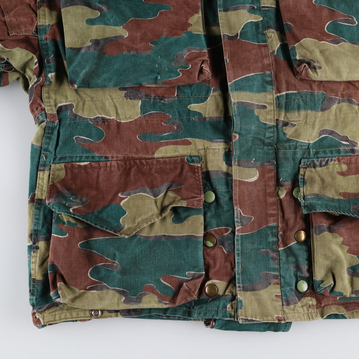 Genuine Belgian Army 50's Camouflage Pattern Jigsaw Camo Paratrooper Military Jacket Men's XL /eaa488041