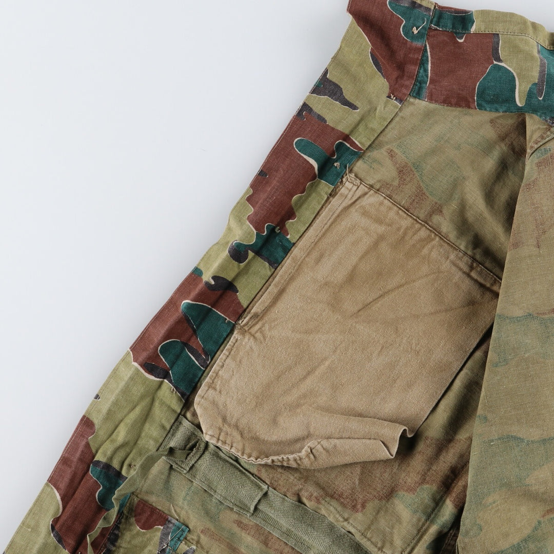 Genuine Belgian Army 50's Camouflage Pattern Jigsaw Camo Paratrooper Military Jacket Men's XL /eaa488041