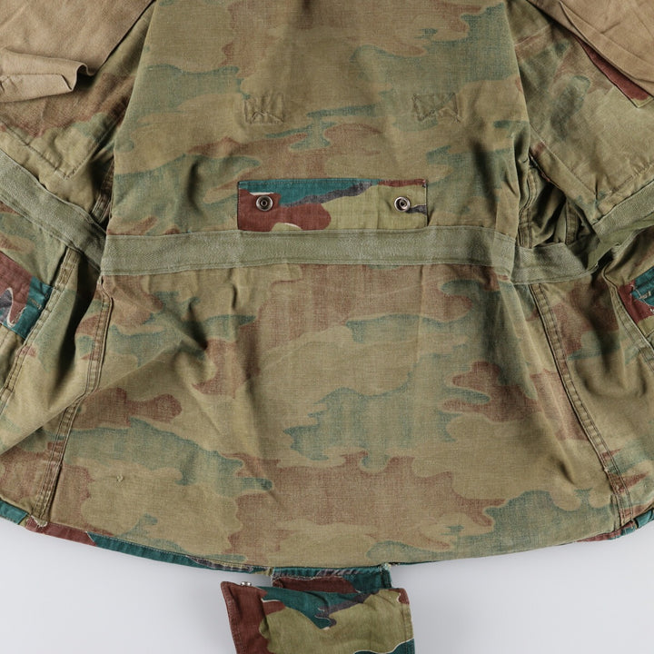 Genuine Belgian Army 50's Camouflage Pattern Jigsaw Camo Paratrooper Military Jacket Men's XL /eaa488041