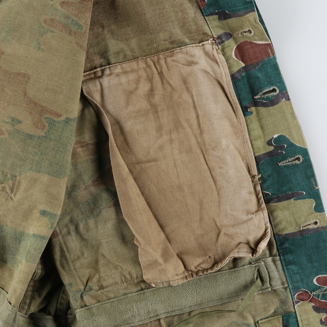 Genuine Belgian Army 50's Camouflage Pattern Jigsaw Camo Paratrooper Military Jacket Men's XL /eaa488041