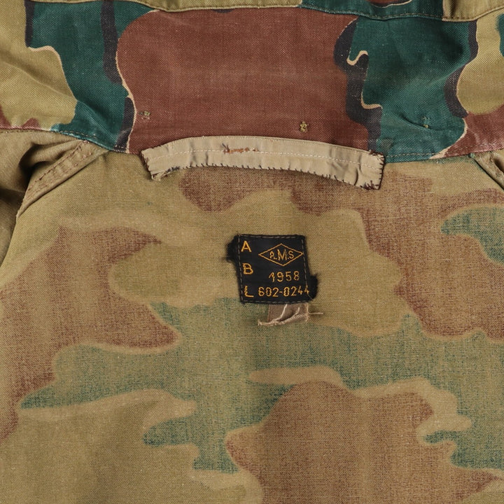 Genuine Belgian Army 50's Camouflage Pattern Jigsaw Camo Paratrooper Military Jacket Men's XL /eaa488042