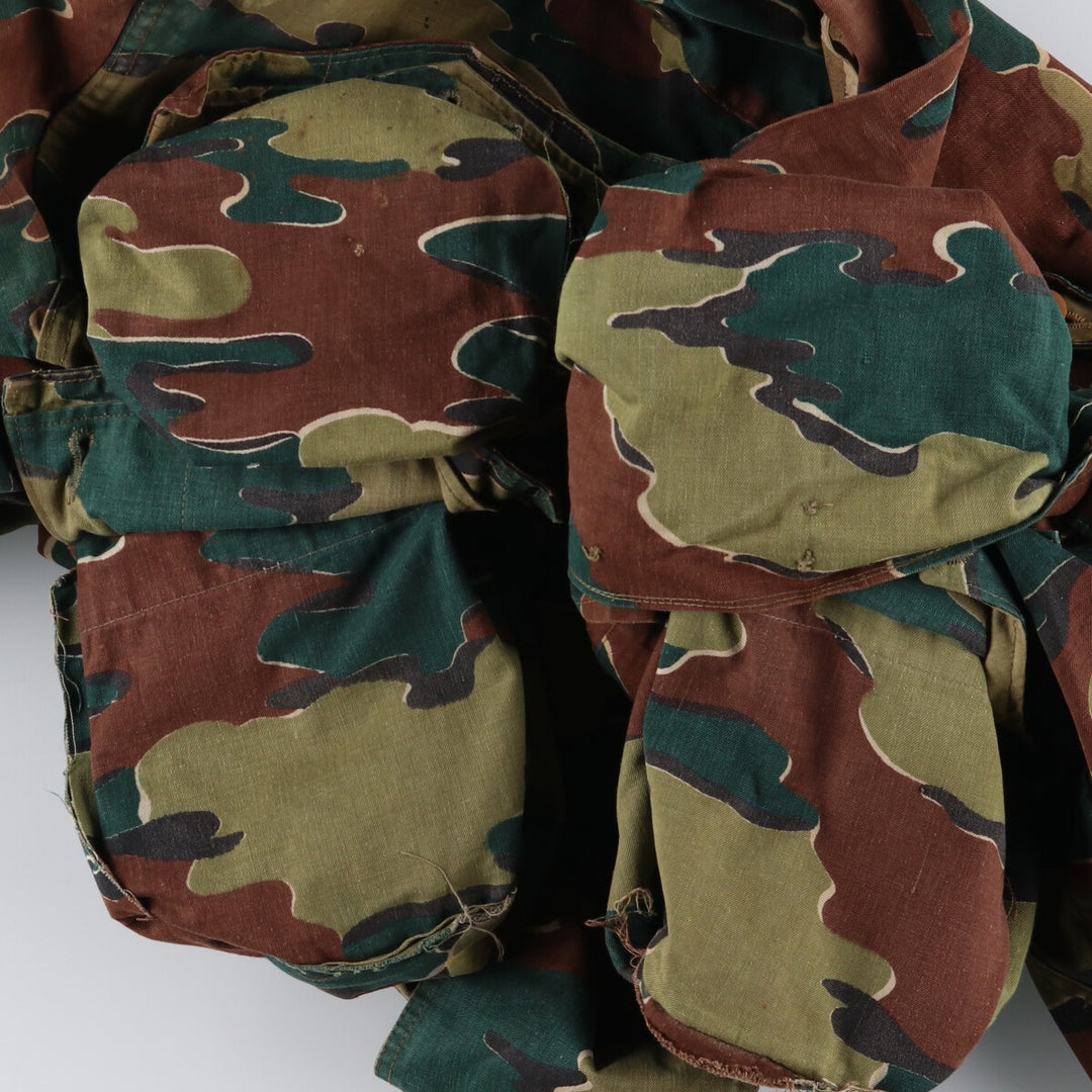 Genuine Belgian Army 50's Camouflage Pattern Jigsaw Camo Paratrooper Military Jacket Men's XL /eaa488042