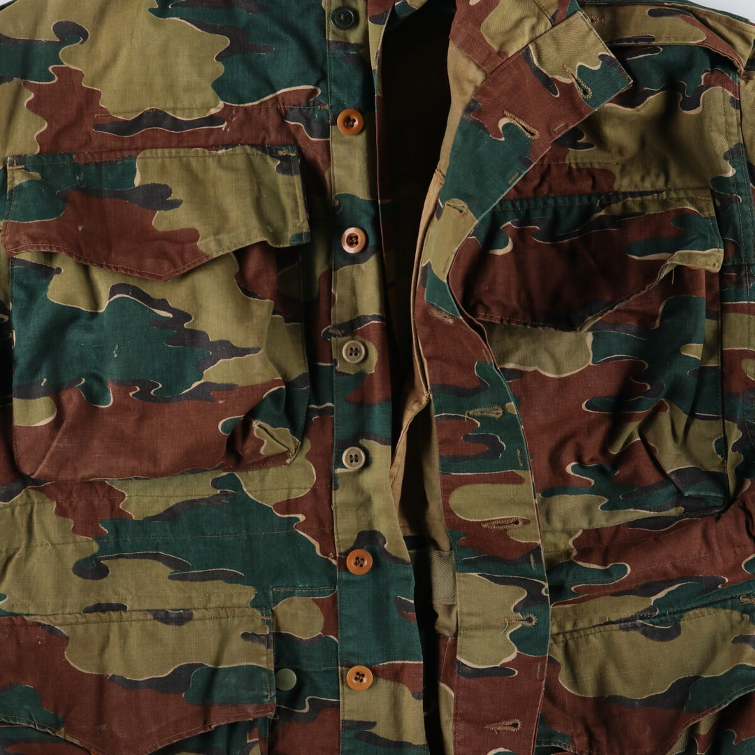 Genuine Belgian Army 50's Camouflage Pattern Jigsaw Camo Paratrooper Military Jacket Men's XL /eaa488042