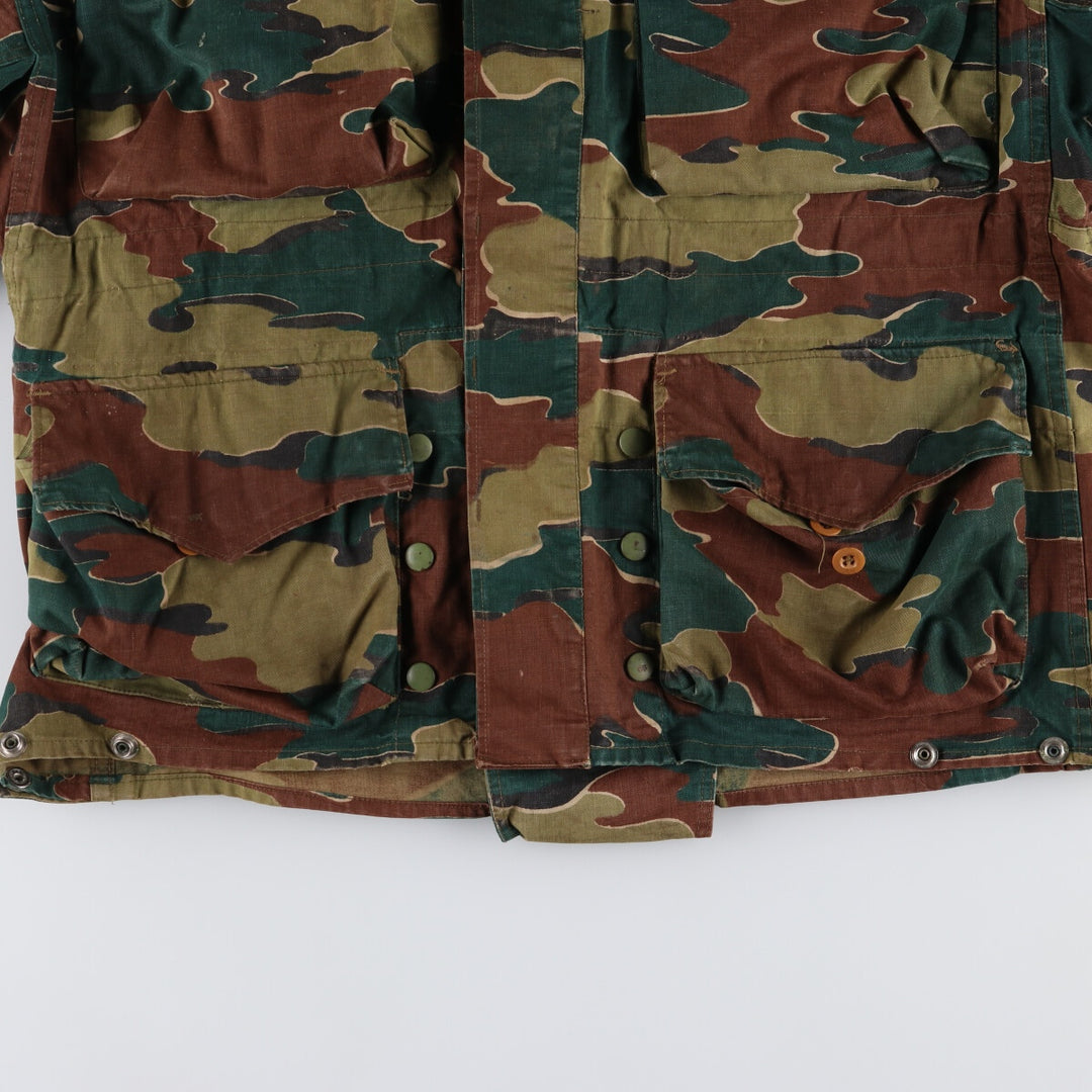 Genuine Belgian Army 50's Camouflage Pattern Jigsaw Camo Paratrooper Military Jacket Men's XL /eaa488042