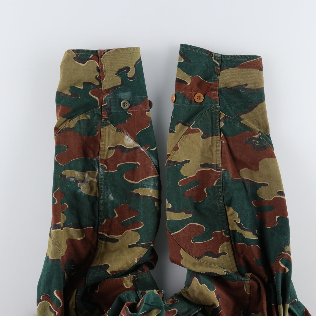 Genuine Belgian Army 50's Camouflage Pattern Jigsaw Camo Paratrooper Military Jacket Men's XL /eaa488042