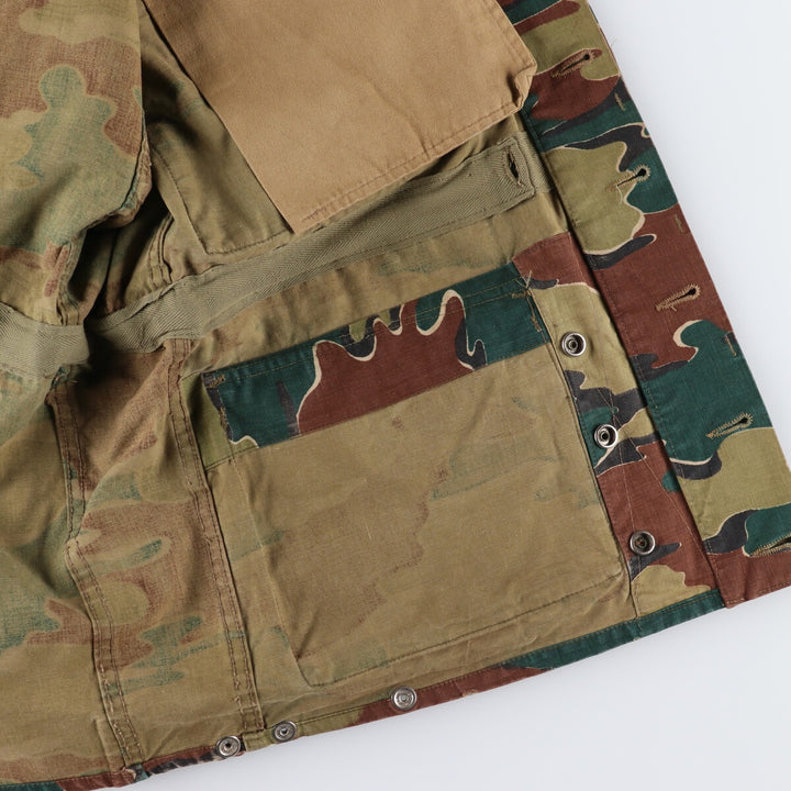 Genuine Belgian Army 50's Camouflage Pattern Jigsaw Camo Paratrooper Military Jacket Men's XL /eaa488042