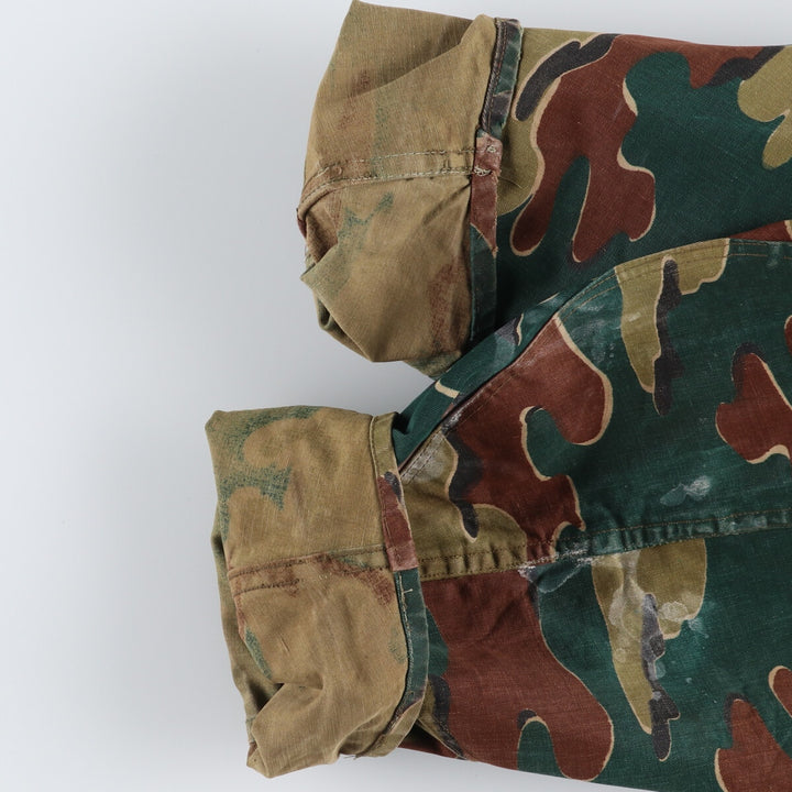 Genuine Belgian Army 50's Camouflage Pattern Jigsaw Camo Paratrooper Military Jacket Men's XL /eaa488042