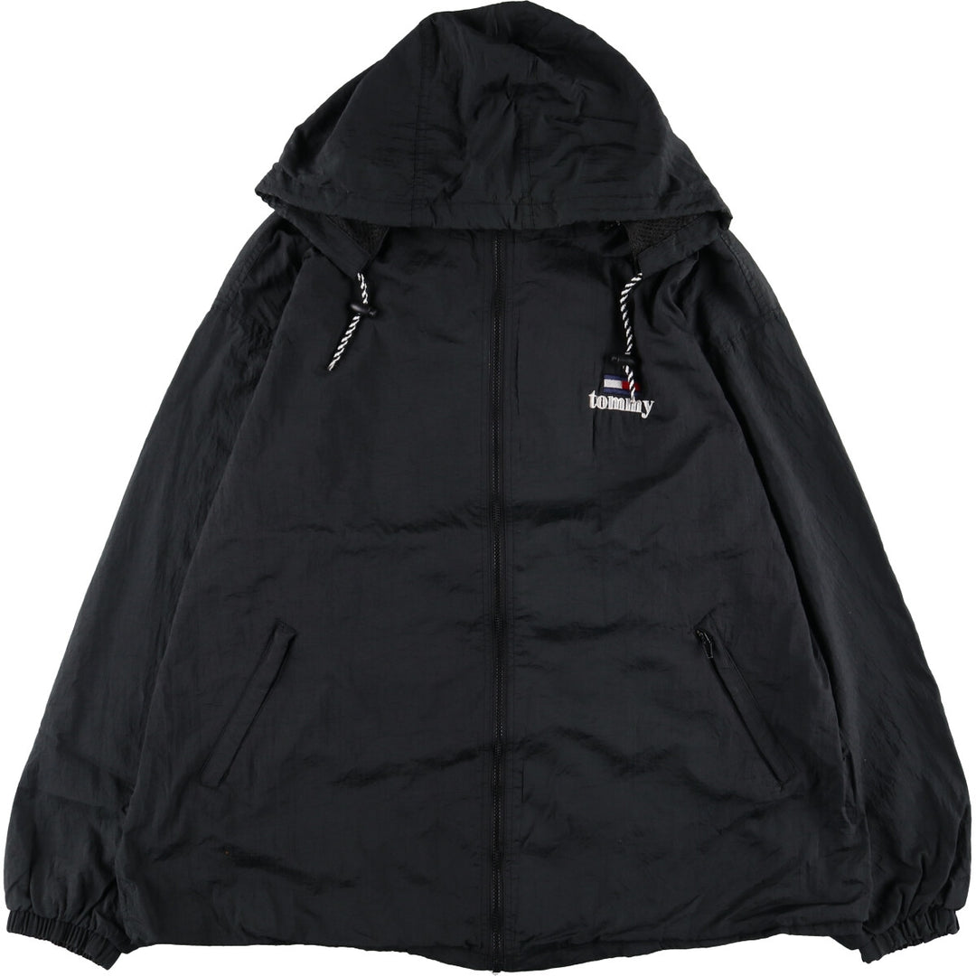 90s~ Tommy Hilfiger Back Logo Hooded Windbreaker Men's XL Vintage /eaa488094