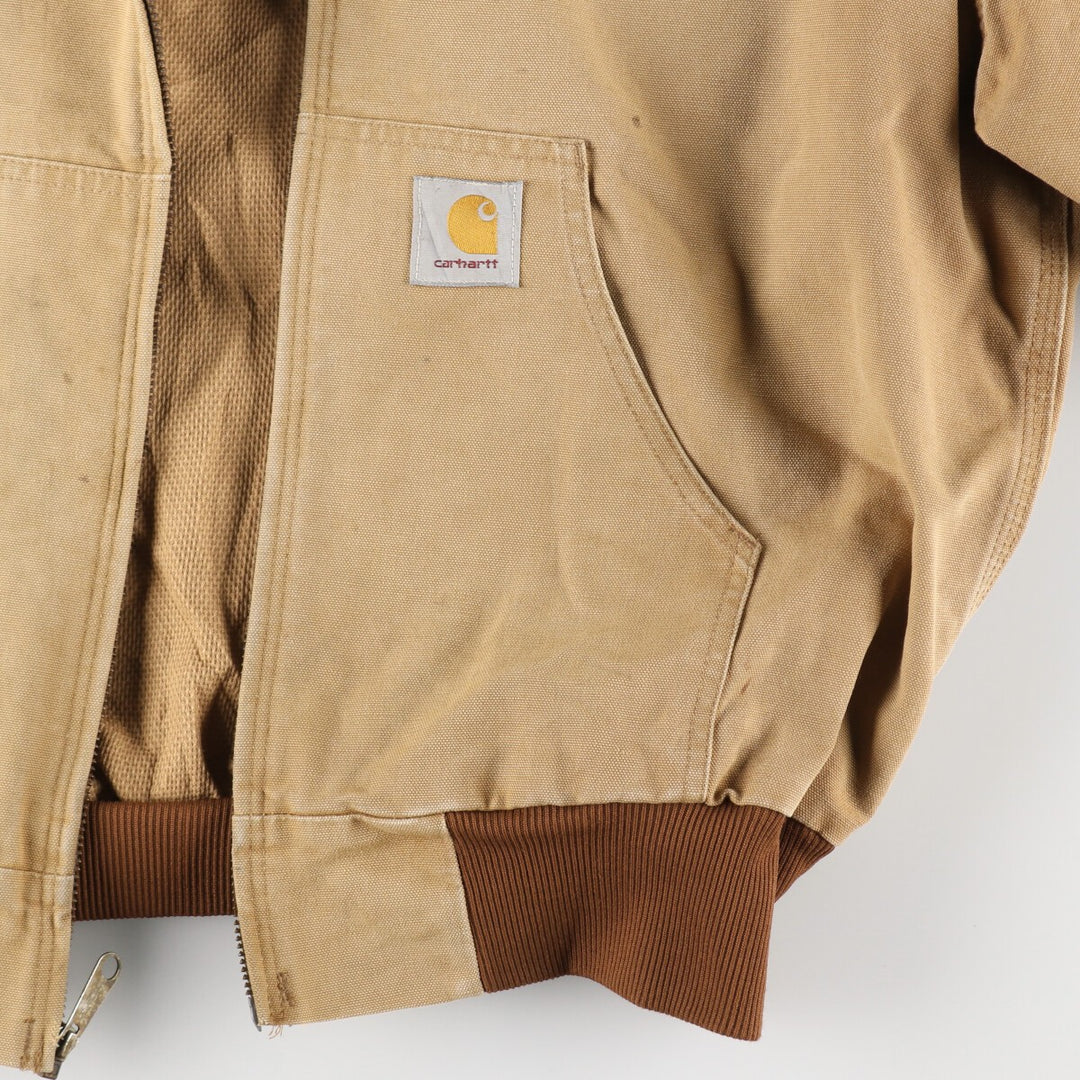 80'S Carhartt Active Jacket Duck Full Zip Parka Made in USA Men's L Size Vintage /eaa488163