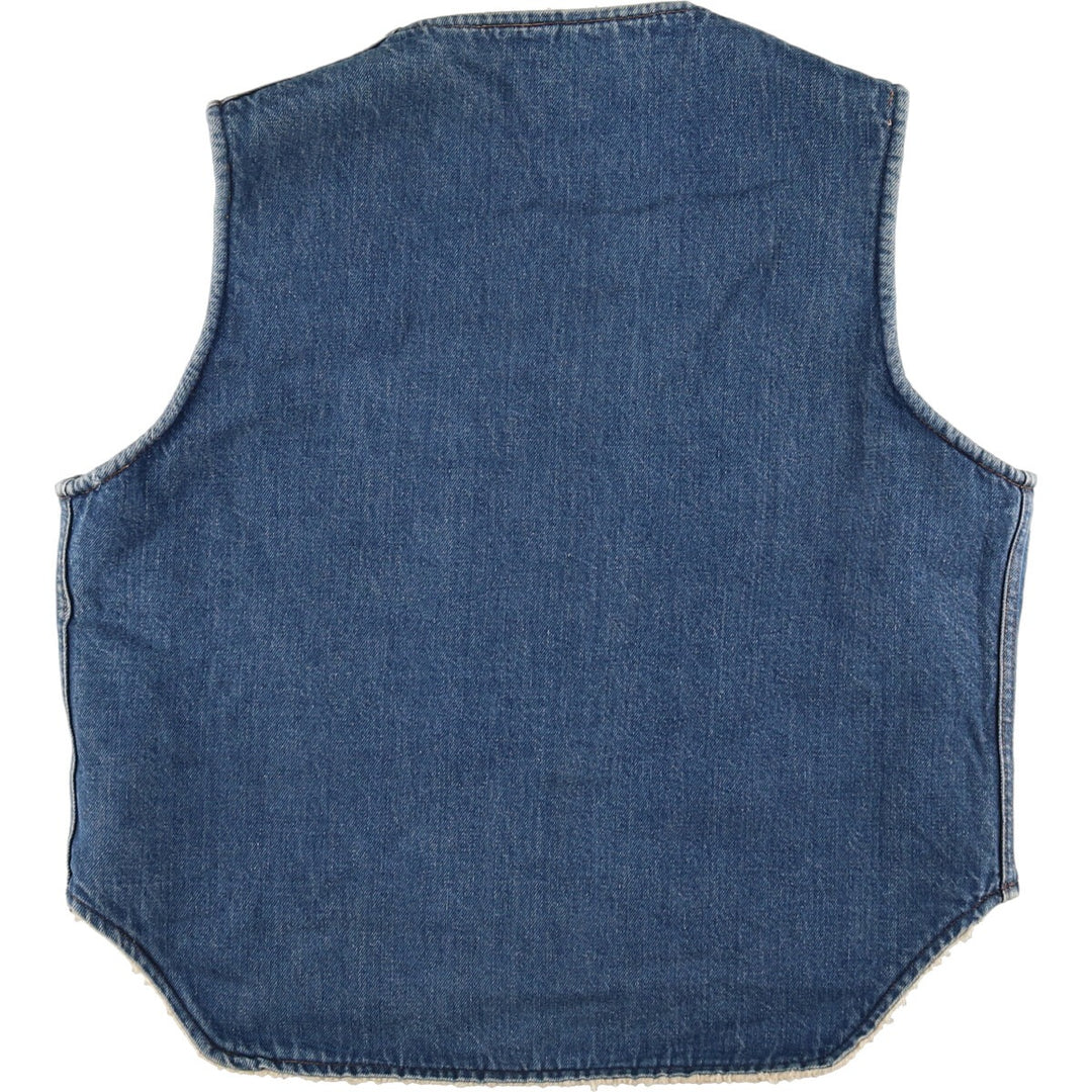 ~80'S CARTER'S denim fleece vest made in USA, men's size L, vintage /eaa488193