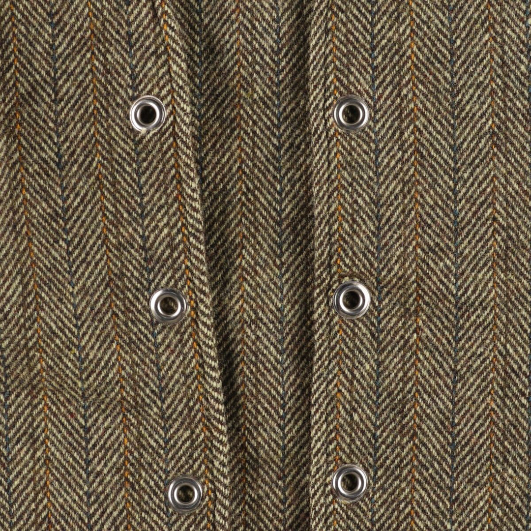 70'S WOOLRICH All-over Herringbone Open-front Wool Vest Men's M Size Vintage /eaa488221