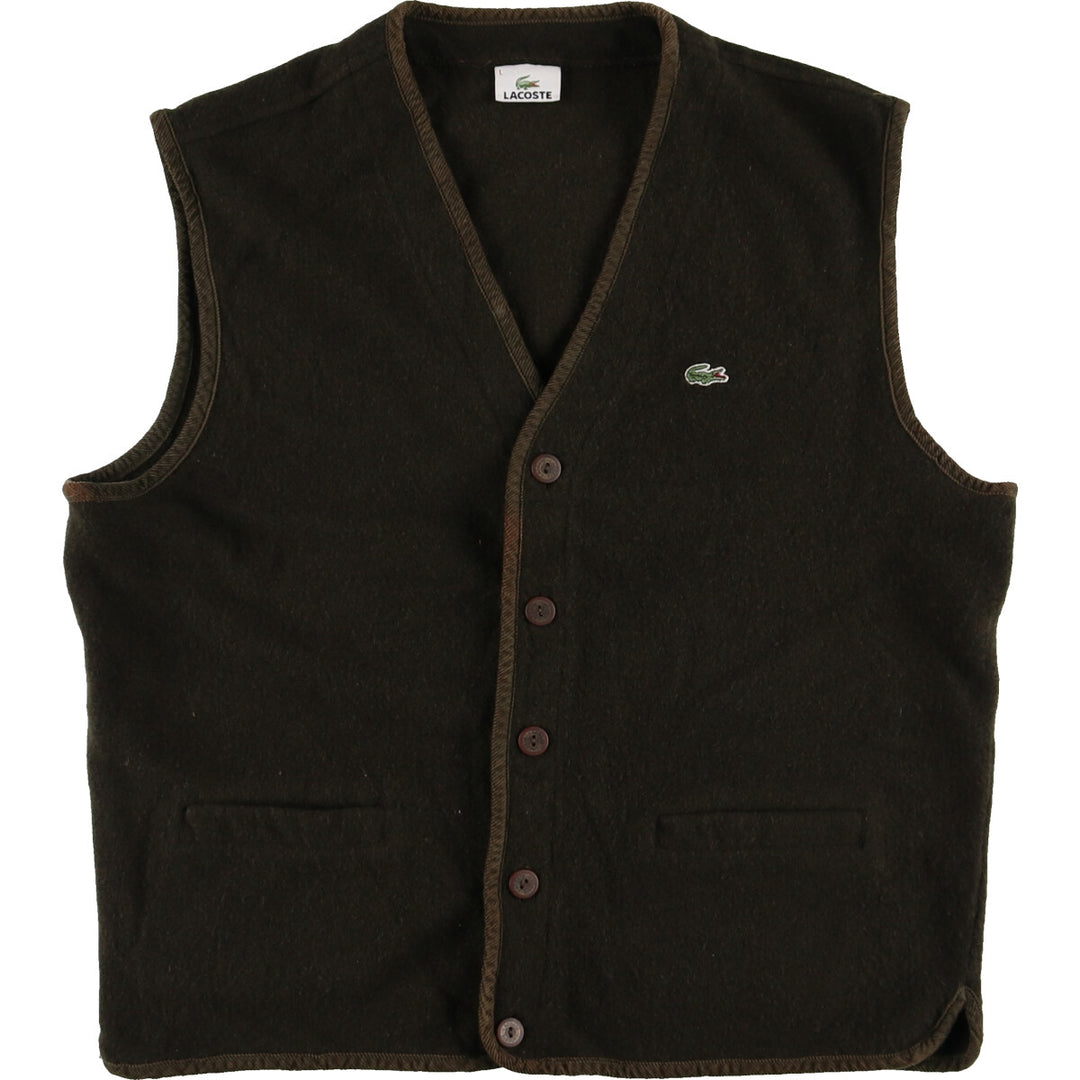 Lacoste LACOSTE Front-opening wool x polyacrylic vest, men's L size / eaa488222