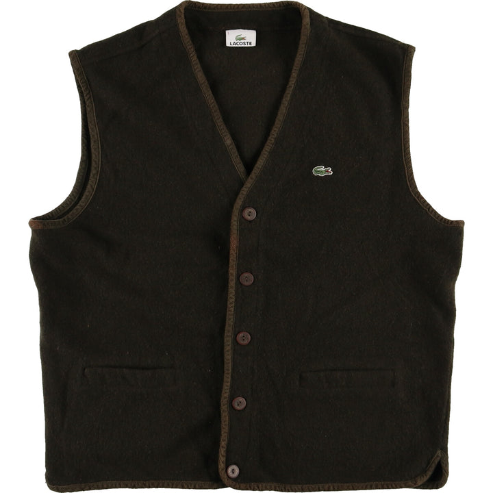 Lacoste LACOSTE Front-opening wool x polyacrylic vest, men's L size / eaa488222