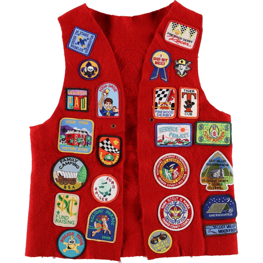 Patch custom felt vest Men's S size /eaa488227