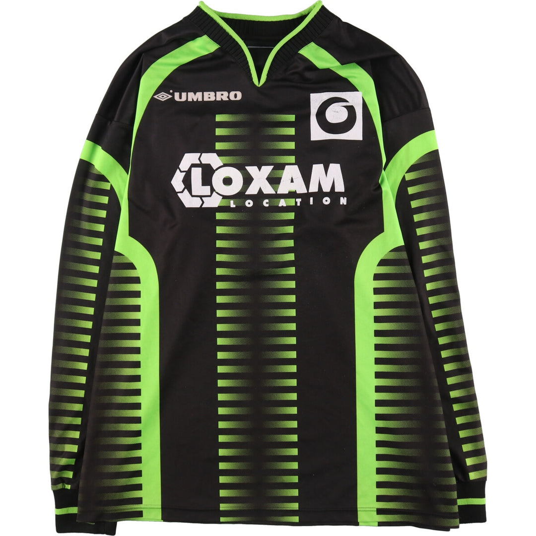 UMBRO All-over Print V-neck Long T-shirt Game Shirt Men's XL Size /eaa488273