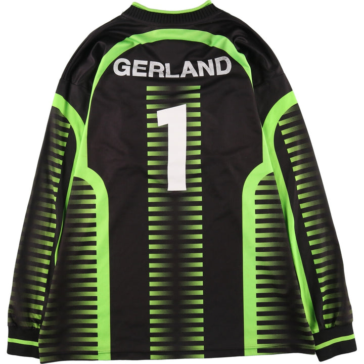 UMBRO All-over Print V-neck Long T-shirt Game Shirt Men's XL Size /eaa488273