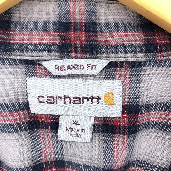 Carhartt Relaxed Fit Long Sleeve Button Down Check Shirt Men's XL / eaa488356