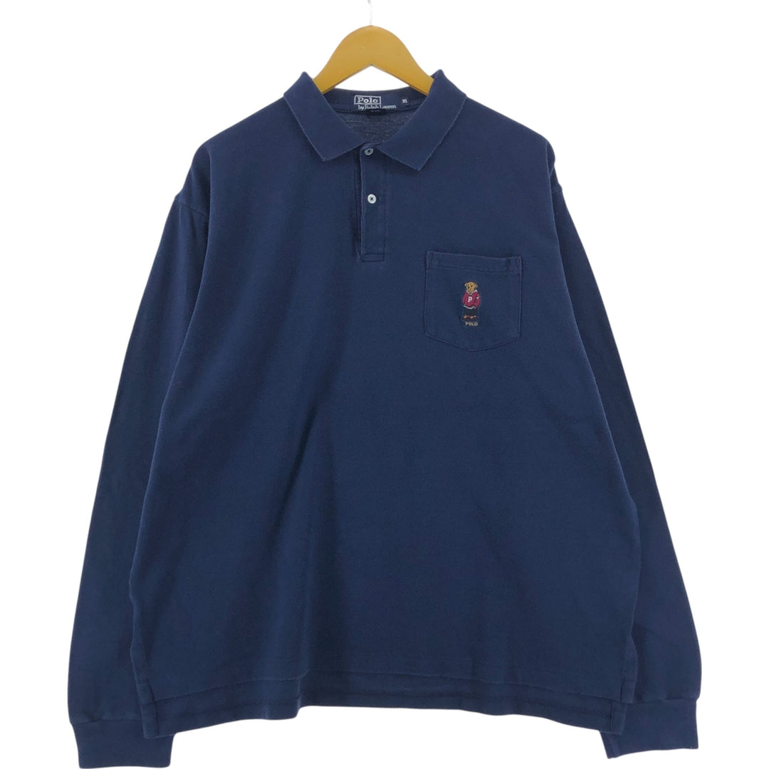 Ralph Lauren POLO by Ralph Lauren Polo Bear long sleeve polo shirt, men's XL size / eaa488369