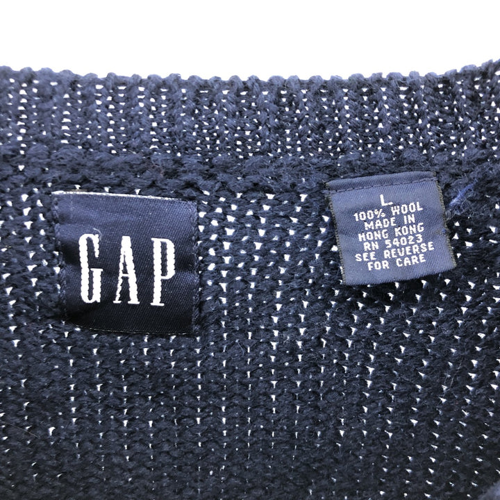 90'S GAP Old Gap V-neck wool knit sweater Men's L size Vintage /eaa488378