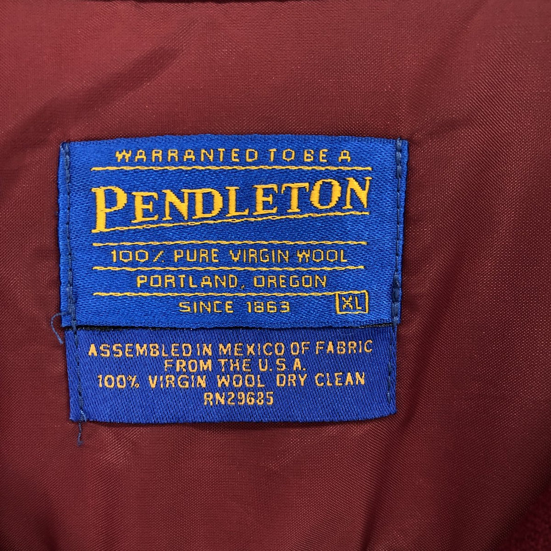 00'S Pendleton Board Shirt, Open Collar, Wool Box Shirt, Men's XL Size /eaa488403