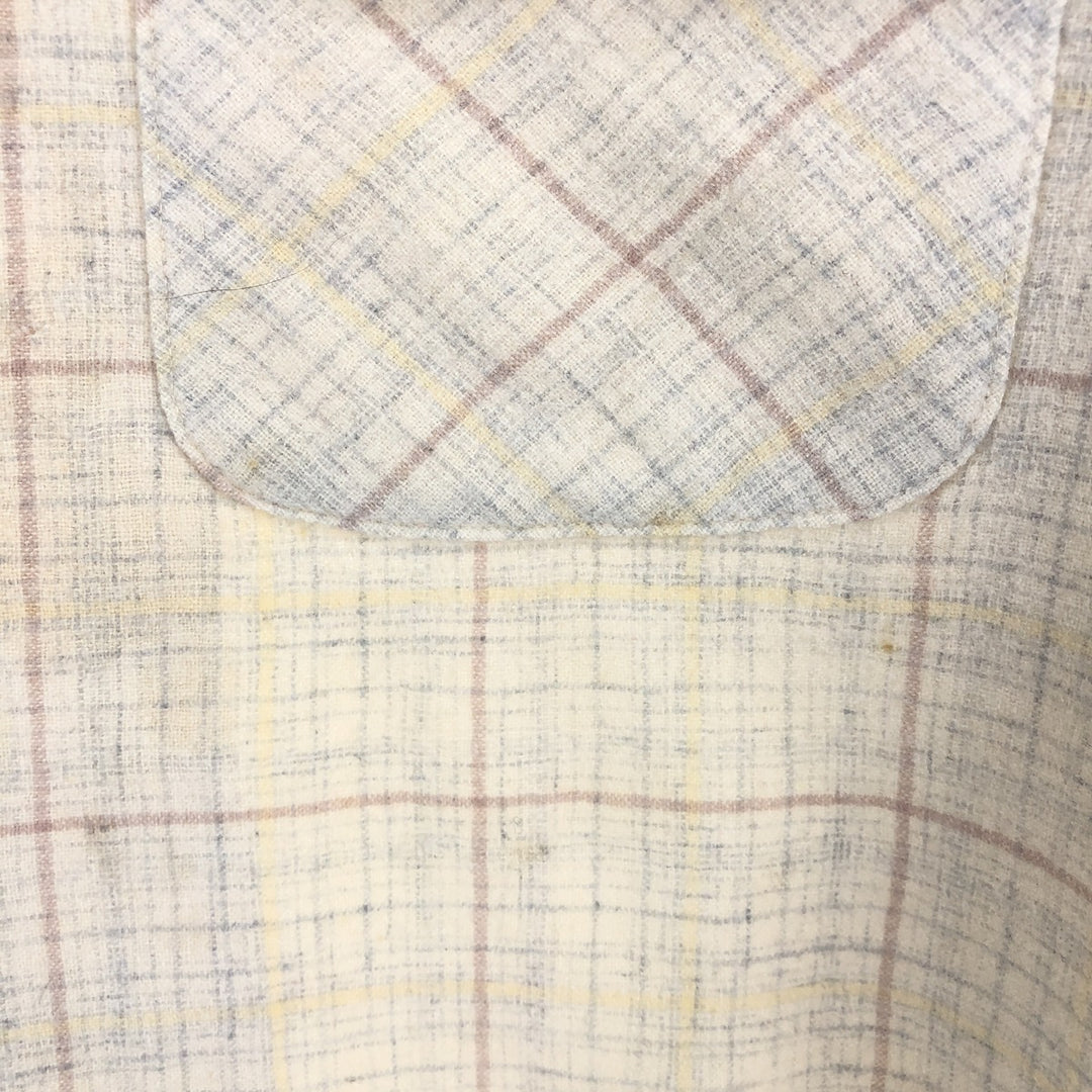 70'S Pendleton Check Pattern Wool Box Shirt Made in USA Men's L Size Vintage /eaa488406