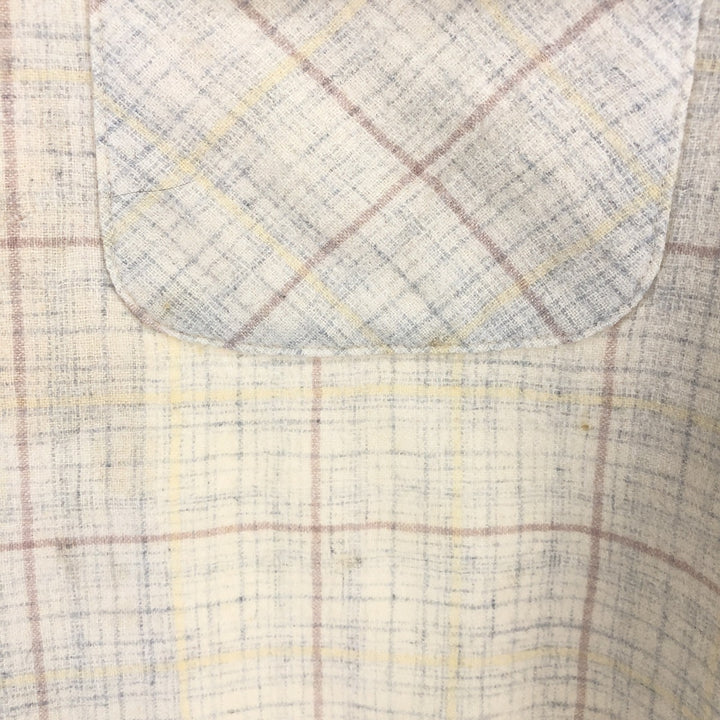 70'S Pendleton Check Pattern Wool Box Shirt Made in USA Men's L Size Vintage /eaa488406