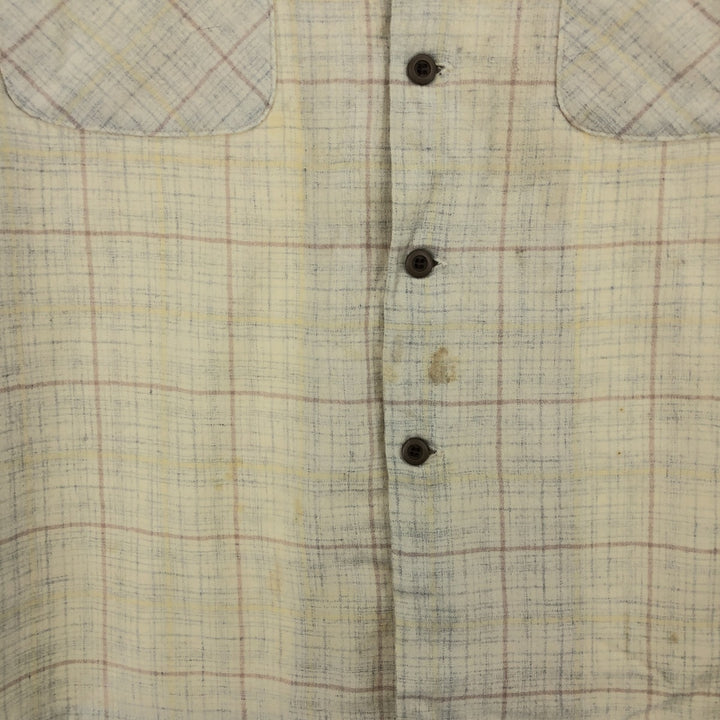 70'S Pendleton Check Pattern Wool Box Shirt Made in USA Men's L Size Vintage /eaa488406