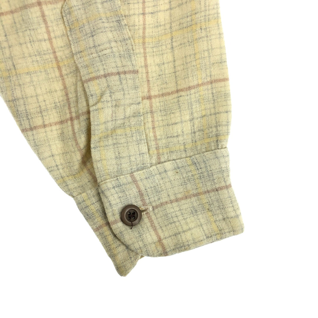 70'S Pendleton Check Pattern Wool Box Shirt Made in USA Men's L Size Vintage /eaa488406