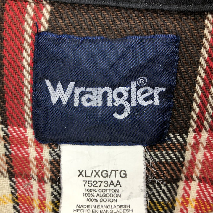 Wrangler Long Sleeve Western Heavy Flannel Check Shirt Men's XL / eaa488408