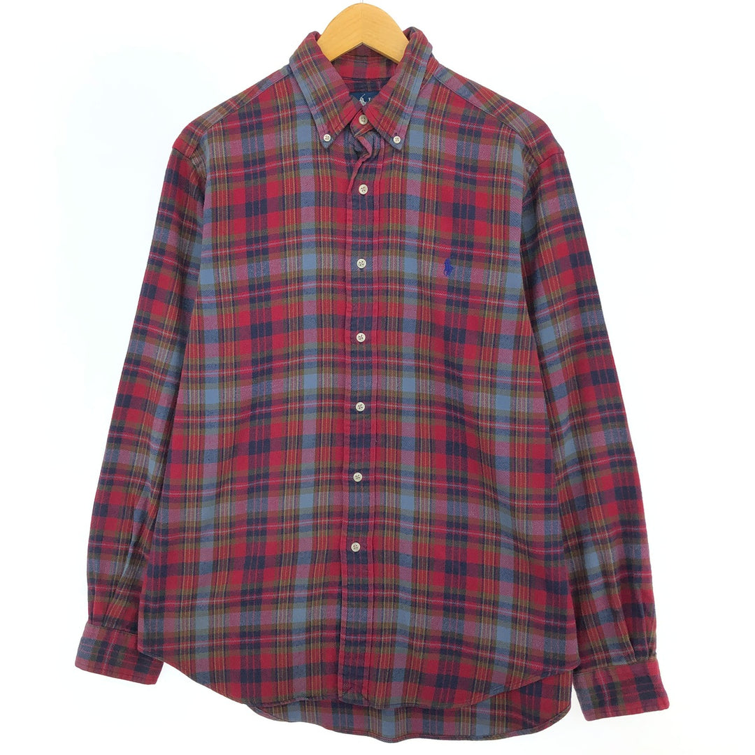 Ralph Lauren Classic Fit Long Sleeve Button Down Flannel Check Shirt Men's M / eaa488418