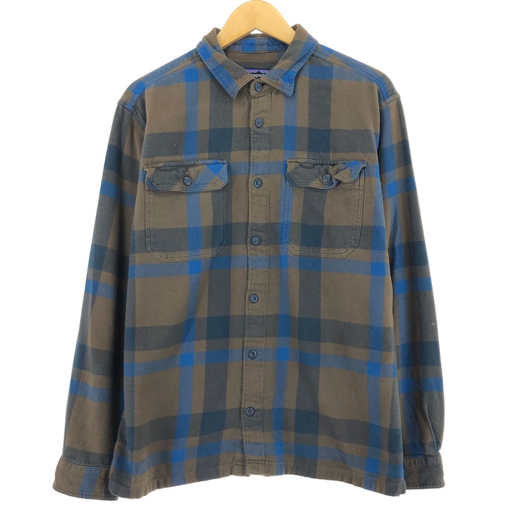 Patagonia Long Sleeve Flannel Check Shirt Men's L Size / eaa488428