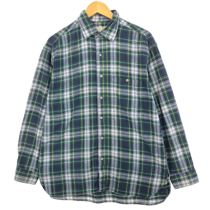 Eddie Bauer Long Sleeve Flannel Check Shirt Men's Size L / eaa488459